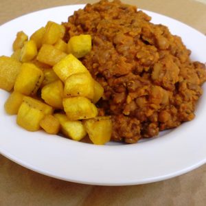 Beans Porridge (+ 1 pieces of meat/baked chicken)