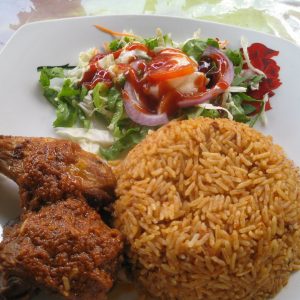 Jollof Rice/Coconut Rice (+1 piece of fish)